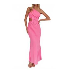NEW ONE & ONLY one shoulder asymmetric dress in pink